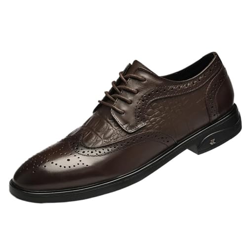 Men's Leather Oxfords Shoes Slip-On Pointed Toe Patent Leather Wedding Dress Shoes