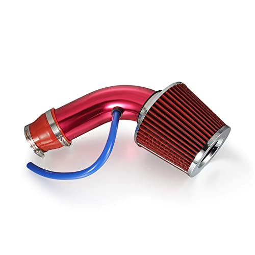 Image of Madlife Garage Universal Car Cold Air Intake Filter Induction Kit Pipe Hose System Carbon(Red)