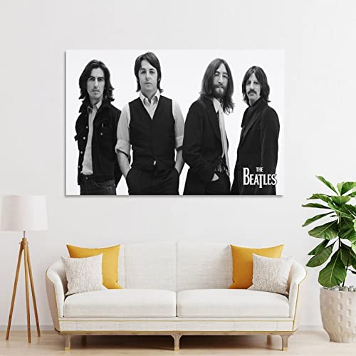 The Beatles – Poster décoratif sur toile – Noir et blanc – Décoration murale – Pour chambre à coucher familiale – 40 x… - Les Beatles, Paul McCartney, John Lennon, RIngo Starr, George Harrison The Beatles - Poster décoratif sur toile - Noir et blanc - Décoration murale - Pour chambre à coucher familiale - 40 x… – Image 4