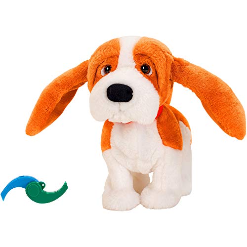 PELUX - Perro con Pilas con 2 silbatos anda y Mueve Orejas (Globo 37018)