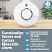 FireAngel Combination Smoke and Carbon Monoxide Alarm for Home - SCB10-R, 10 Year Life, Dual Carbon Monoxide Detector and Smoke Alarm with Test and Hush Button - Combined CO and Fire Alarm - White