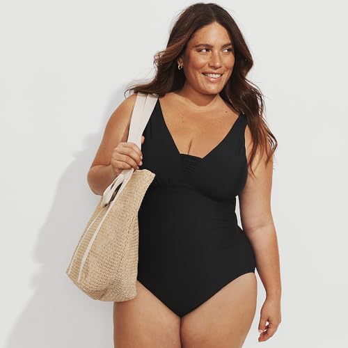 Lands' End Women's SlenderSuit Grecian Low Leg One Piece Swimsuit4