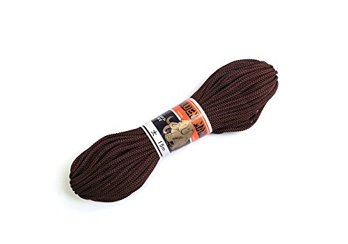 NBK 江戸打ち紐 太 15m巻き 茶 EDF-9-15M 手芸用品