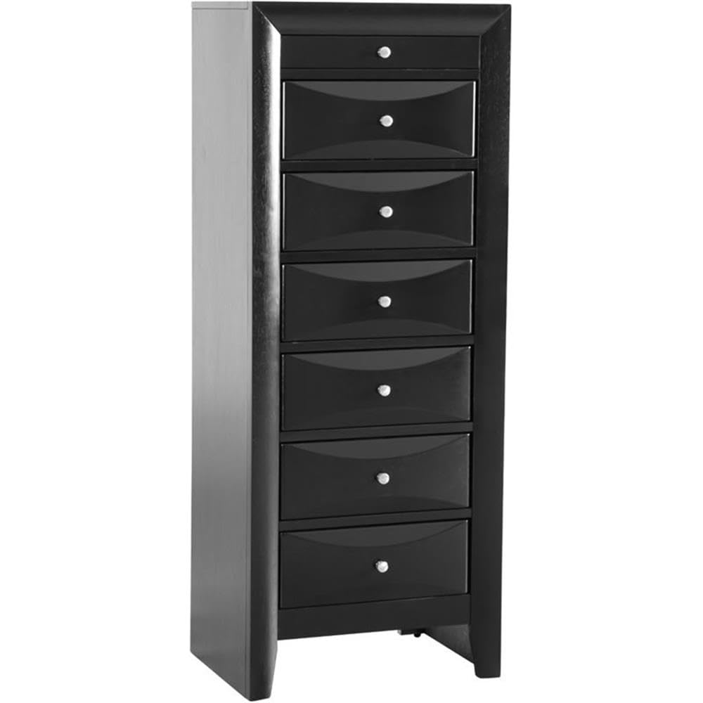 Amazon.com: Glory Furniture Marilla 7-Drawers Bedroom Lingerie Chest in  Black : Home & Kitchen