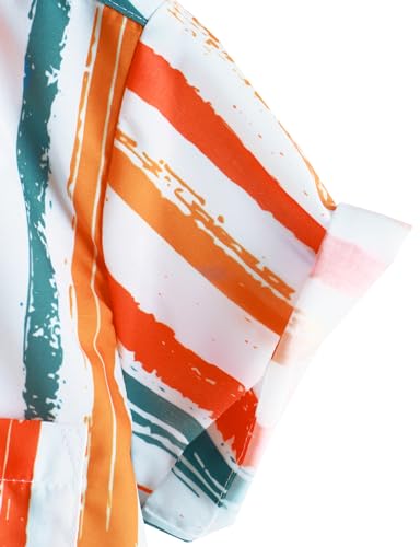 VATPAVE Boys Striped Button Down Shirt Short Sleeve Hawaiian Shirt Casual Summer Beach Shirts with Pocket4