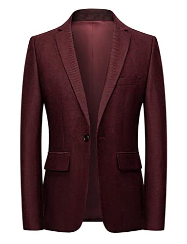 Blazer homme à revers échancré veste de costume à rayures style formel élégant