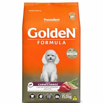 Premier Pet Ração Golden Fórmula Mini Bits Para Cães Adultos Pequeno Porte Sabor Carne E Arroz 3Kg Para Todas Pequeno Adulto