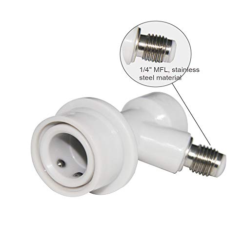 2 Pair Ball Lock MFL Cornelius Beer keg Tap Quick Disconnects (Liquid and Gas Pair), with MFL Male Flare Fitting - Thumbnail 5