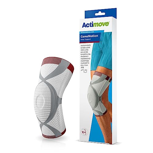 Actimove Professional GenuMotion Knee Brace | Left & Right Compatible Knee Support for Meniscus Tear, Pain, ACL, MCL, Arthritis, Injury Recovery | Men & Women, White, Large