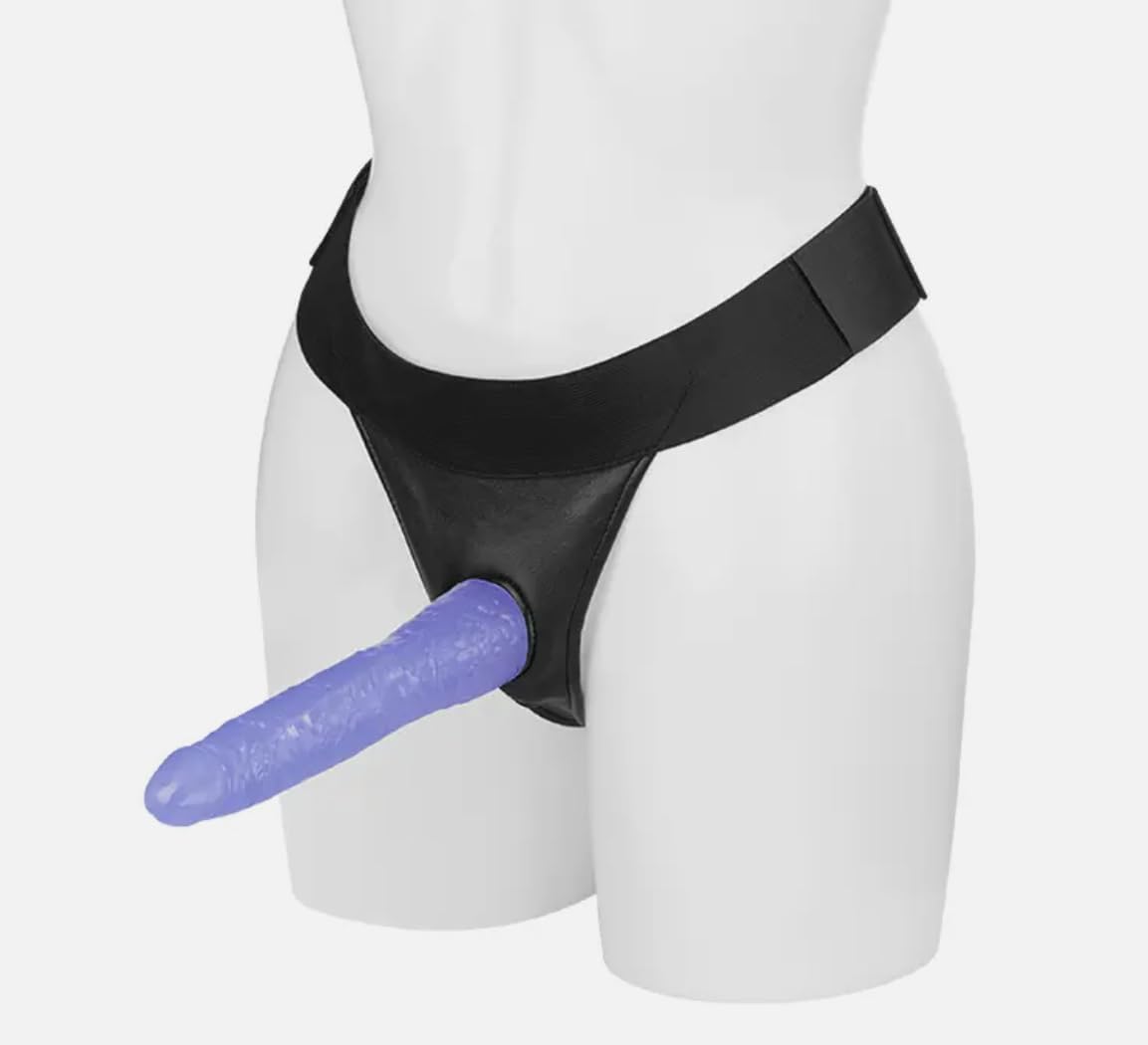 Purple Dong Elastic Waist Strap-On Dildo Harness YC50131