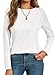 Yousify Womens Long Sleeve Nursing Shirts Zipper Maternity Breastfeeding Tunic Tops Seam Pregnancy Clothes White