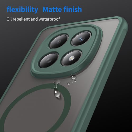 Image of Compatible with REDMI Redmi Note 15 5G Case Cover,Compatible with MagSafe,Anti-Fall,Compatible with Xiaomi Redmi Note 15 4G 2510DRA23E 2510DRA23G Cell Protective Phone Case Green