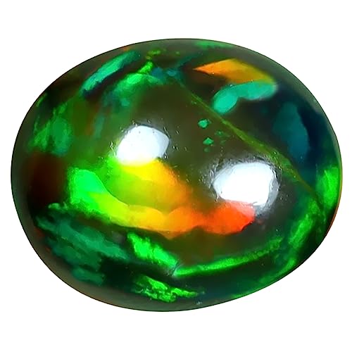 Cabochon opale noire d'Éthiopie 2.76 ct, illuminez vos soirées avec cette gemme