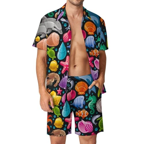 Chemise short pantalon homme pour éviter la chaleur de l'été avec style marin