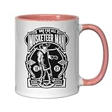  Atspauda Tazza da tè e caffè in ceramica rosa con moschettiere Man One For All Born To Fight