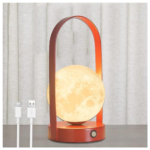 ARTSIM Dimmerabile Lampada Da Comodino, Lampada Da Scrivania 2000mah Con Type-C E Dimmerazione a Sfioramento, Lampada LED Ricaricabile Per Camere Da Letto E Camerette,D