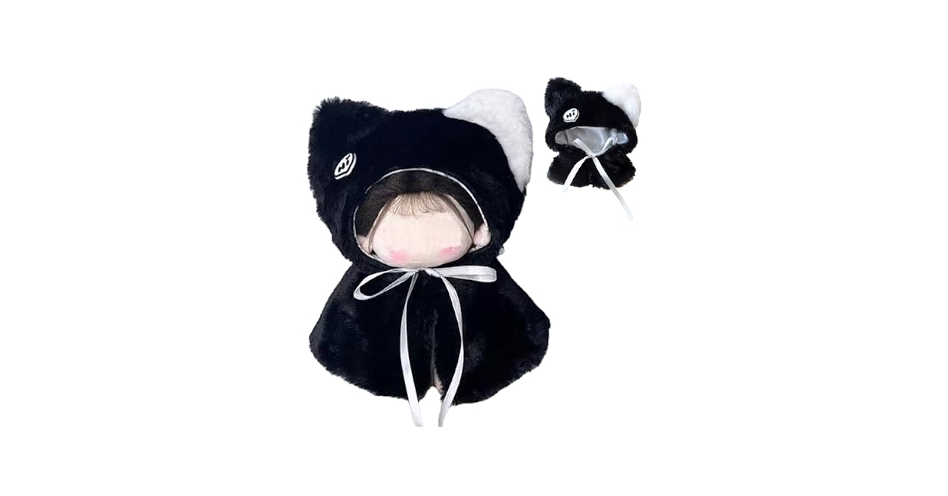 Gift ぬいぐるみ用ポンチョ 黒猫 ぬいぐるみ衣装