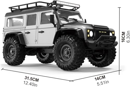 Image of RC Off-Road Truck, RC Car, Remote Control Car, Full Proportional 1 /16 2.4GHz 4WD RC Truck, 15km /h RC Climbing Car RTR for Beginners (Black)