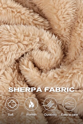Image of GINGTTO Men's Fuzzy Sherpa Sweatshirt Fashion Pullover Fleece Hoodies