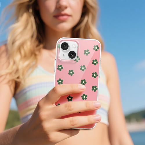 Coque rigide iPhone 13 anti rayure mince fleur marguerite