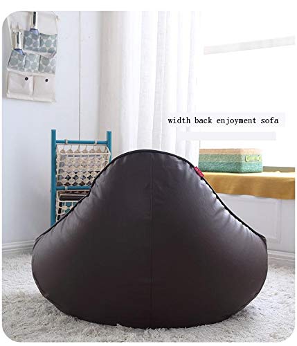 JJZXT Leder Lazy Sofas Decken Stühle ohne Füllstoff Leinen Stoff Liege Sitz Sitzsack Hocker Puff Couch Tatami Wohnzimmer – Bild 4