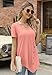 Summer Tops for Women Short Sleeve Shirts V Neck Loose Casual Tunic Plain Tees