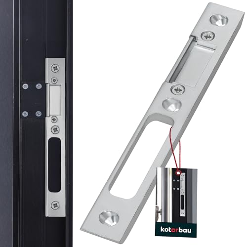 KOTARBAU® Schließblech Haustür verstellbar Rechts Aluminiumguss 18 cm Tür Schließblech für Türen und Tore