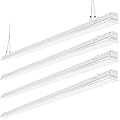 ANTLUX 8FT LED Shop Light Fixture, 110W LED Strip Light, 12200 LM, 6000K, 8 Foot LED Linear Lights, Linkable led Lighting for Garage Warehouse Workshop, Fluorescent Tube Replacement, 4 Pack