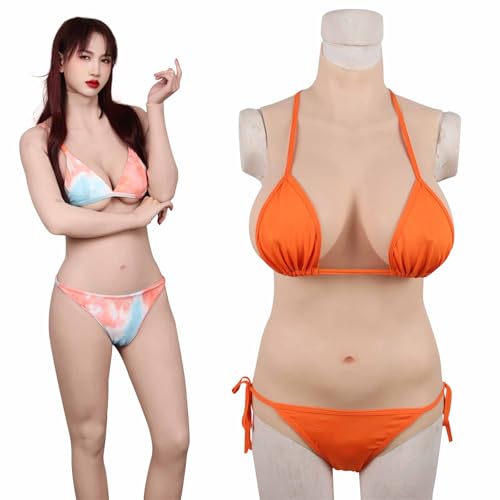Pechos falsos realistas en coraza de silicona flexible para una silueta femenina natural