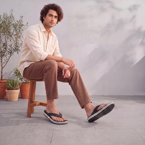 Image of YOHO Grip Orthopedic Slippers for Men | Waterproof Monsoon Footwear | Footpharma Footbed & TripleDense Foam | Anti-Skid Chappals