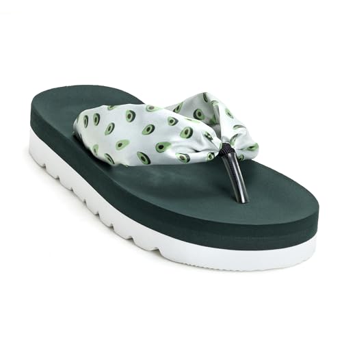 Image of DOCTOR FEEL SOFT Women's Cushioned Platform Slippers | Soft Fabric Padded Strap Flip Flops | Lightweight Shock Absorbing Sole for Everyday Wear Home, Casual & Relaxed Walking Use