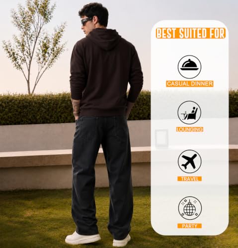 Image of SLEEPY NUTS Men Cotton Fleece Regular Fit Hooded Full Sleeve Sweatshirt