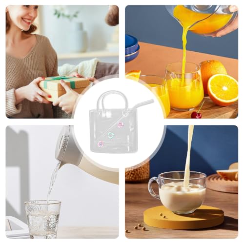 Bolsa de vidrio para bebidas de borde ancho transparente y multifunción 5