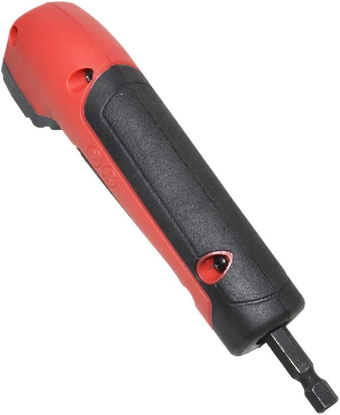 90 Degree Drill Adapter, 1/4 Inch Right Angle Corner Device Screwdriver Socket Adapter Kit Drill Attachment with 10 Bit Sets and Holder for Drilling or Driving in Tight Spaces(COLOR:Black Red)