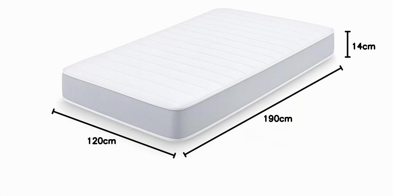What the Sleep - Materasso Piazza e Mezza 120x190 cm Memory - 14 cm di Comfort Compatto - Fermo, Pratico e Traspirante - Ideale per Piccoli Spazi e Case Mobili - Made in Europe - TRAP