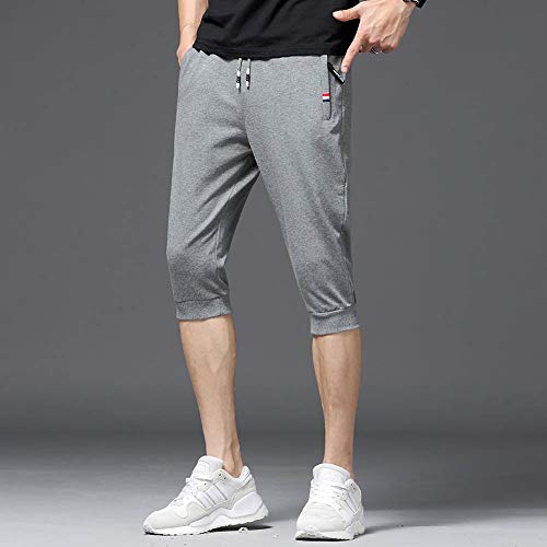 Shorts masculino de algodão com estampa de capri e calça de corrida 3/4 da yuyangdpb com cordão e bo