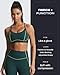 Aoxjox Women's Workout Sports Bras Fitness Training Gym Lexi Lined Bra Yoga Crop Tank (Dark Sea Green/Lime Green, Small)
