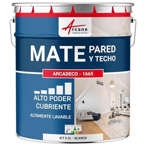 Pintura mural acrílica mate: ARCADÉCO - 1665 - Blanco - ARCANE INDUSTRIES