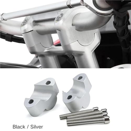 Abrazadera elevación manillar Ducati Multistrada V4 Rally alzas negras de aluminio 2