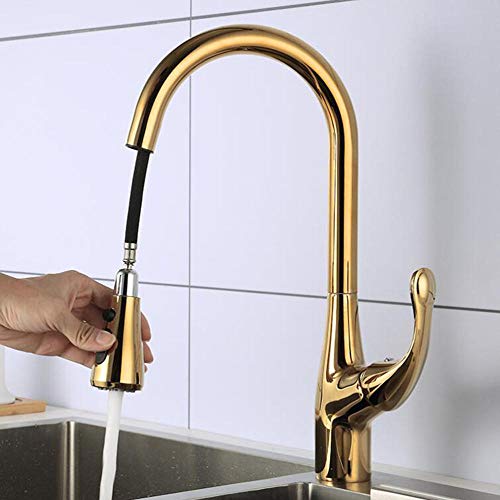 Robinet de cuisine rotatif eau chaude et froide pour grand évier double bac
