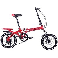 16-Zoll 6 Gang Klappräder, Travel Faltrad, Camping Klapprad mit Tragegriff, Faltfahrrad für Herren und Damen,Doppelscheibenbremse Sport & Freizeit