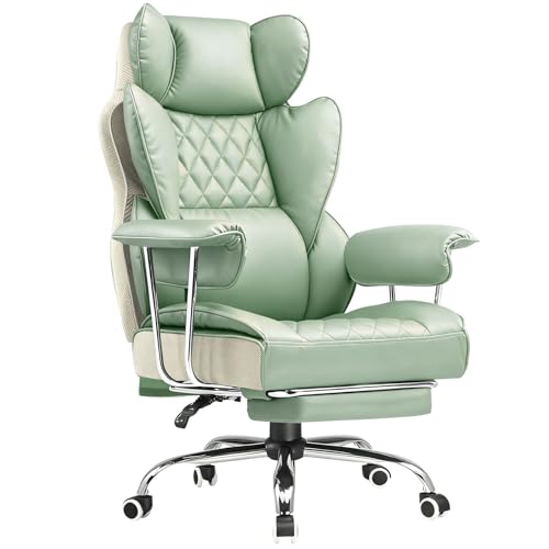 COMHOMA Big and Tall Office Chair, High Back Leather Gaming