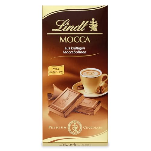 Lindt Schokolade Mocca | 100 g Tafel | Vollmilch-Schokolade mit kräftigen Moccabohnen| Schokoladentafel | Schokoladengeschenk , 100g (1er Pack)