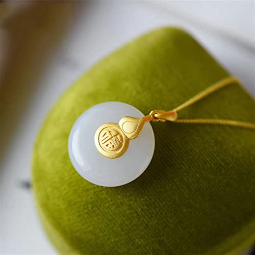 Collier jade blanc Hetian pendentif gourde oubliez les bijoux ternes avec ce retro