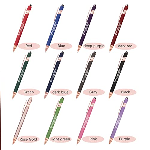 Ngtsfly 12 Pcs Personalized Pens With Name Or Logo Black Ink Custom Ballpoint Pen With Free Engraving Customized Gift For Women Men Office Business (Black) #TOP5