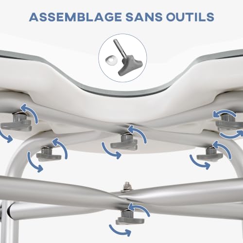 Tabouret de douche réglable 150 kg HOMCOM