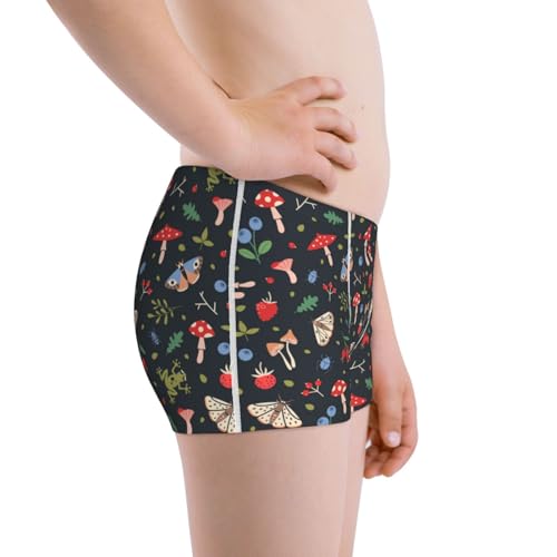 Boys' Cotton Boxer Brief Soft Underwear-Forest Flora And Insects2