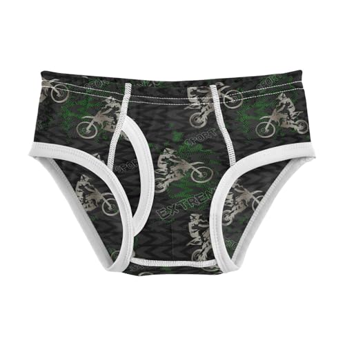 Boys' Exclusive Briefs Toddler Underwear 95% Combed Cotton Boxerbriefs 2T Extreme Motorcycle Pattern 13