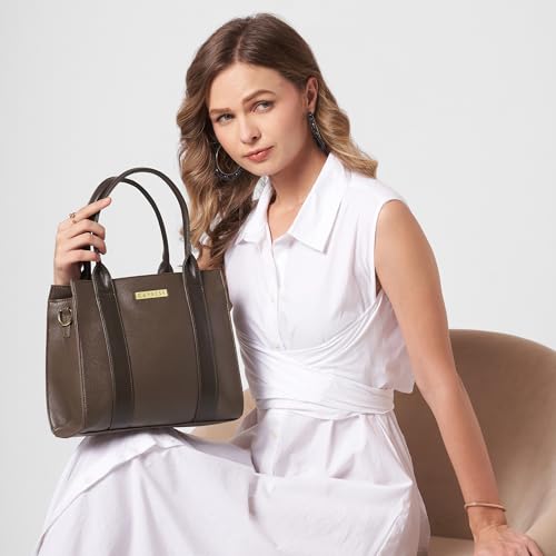 Image of Caprese Primea Medium Tote Bag for Women with Adjustable & Detachable Straps | Stylish, Durable, Multi-Compartment Design for Work, Travel, Shopping | Large Capacity, Ideal for Tab