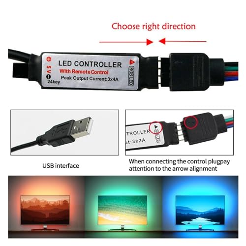 Controlador LED RGB regulable de 3 botones con alimentación USB de amplio voltaje 3